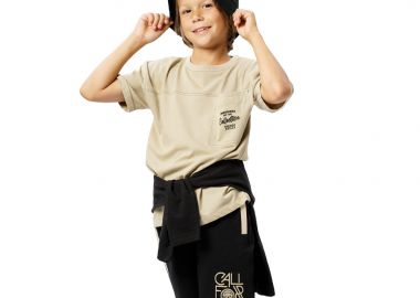 Βερμούδα με ένθετο και τύπωμα για αγόρι | ΜΑΥΡΟ - Energiers - 